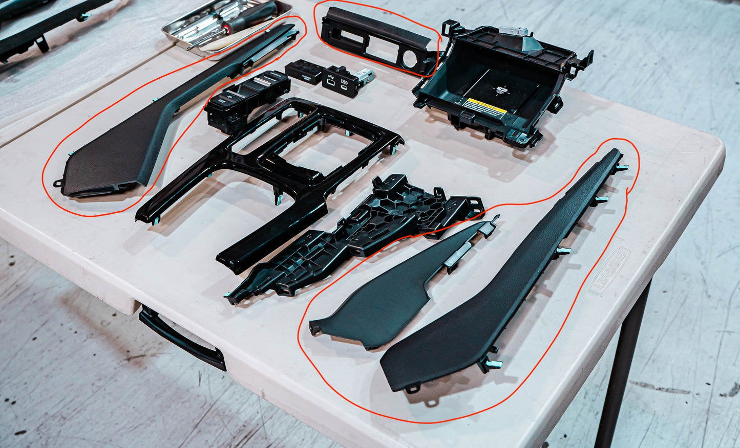 Integra DE5, DE4  Console Sides and USB trim wrap